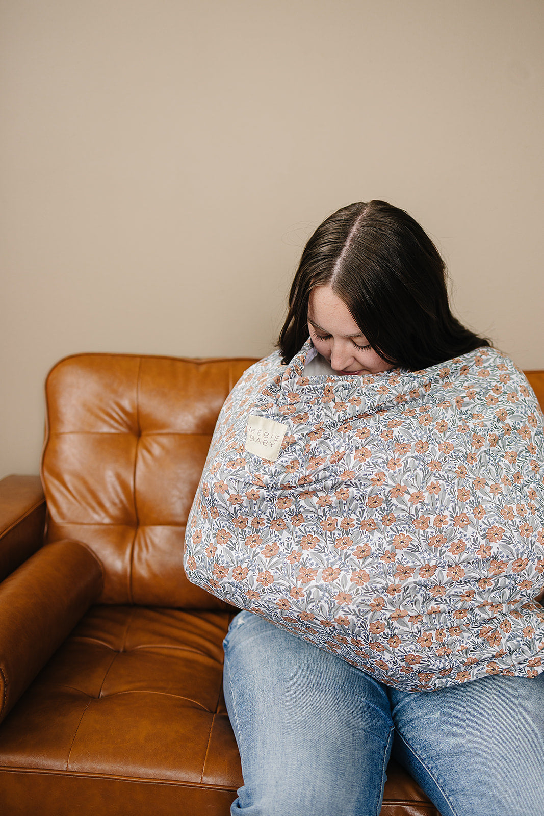 Lightweight and breathable, Mebie Baby Dainty Meadow Bamboo Multi-Use Cover functions as a gentle baby swaddle wrap.