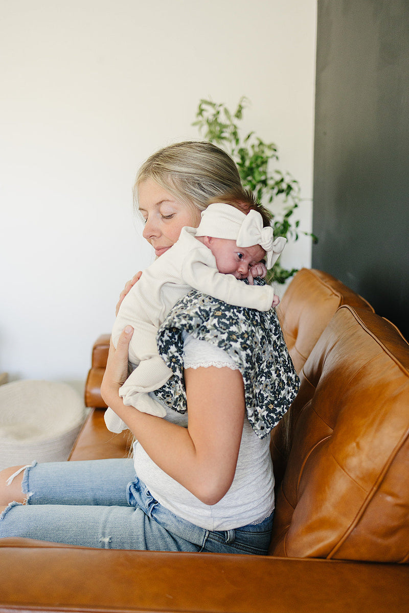 Absorbent and practical, the Liberty Floral Muslin Burp Cloth from Mebie Baby is perfect for baby burp cloths.