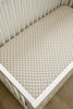 Taupe Checkered Bamboo Stretch Crib Sheet by Mebie Baby, best crib sheets for comfort