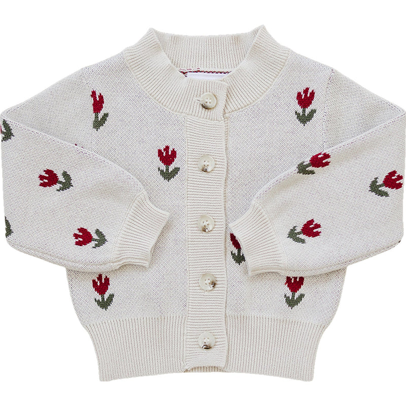 Mebie Baby Tulip Button Down Cardigan styled for cozy layering, a timeless pick in baby clothes