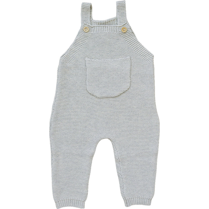 Mebie Baby Grey Knit Overalls styled for everyday comfort, a cozy staple in baby clothes