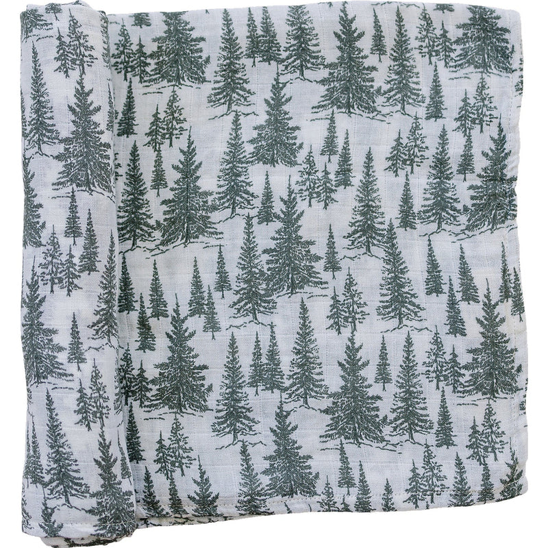 Mebie Baby Forest Muslin Swaddle Blanket, a soft baby swaddle for cozy and restful naps.