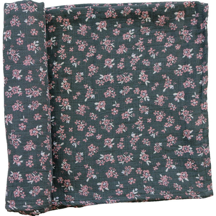 Mebie Baby Olive Bloom Muslin Swaddle Blanket keeps your baby cozy with a soft baby swaddle.