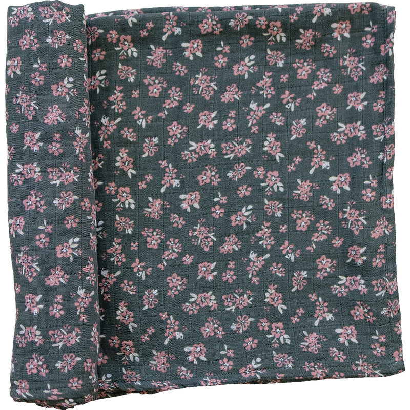 Mebie Baby Olive Bloom Muslin Swaddle Blanket keeps your baby cozy with a soft baby swaddle.