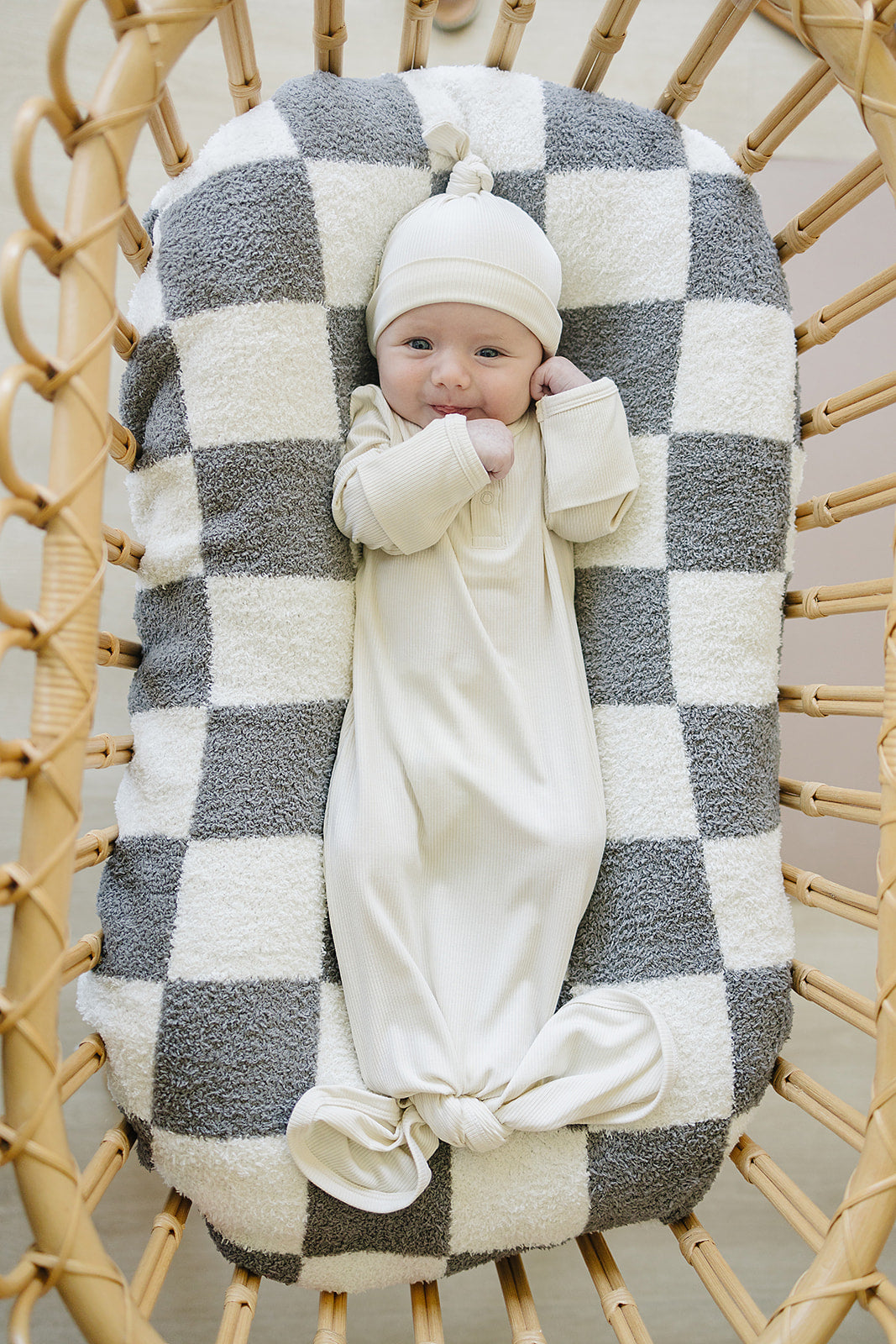 Mebie Baby ribbed organic baby sleep sack gown