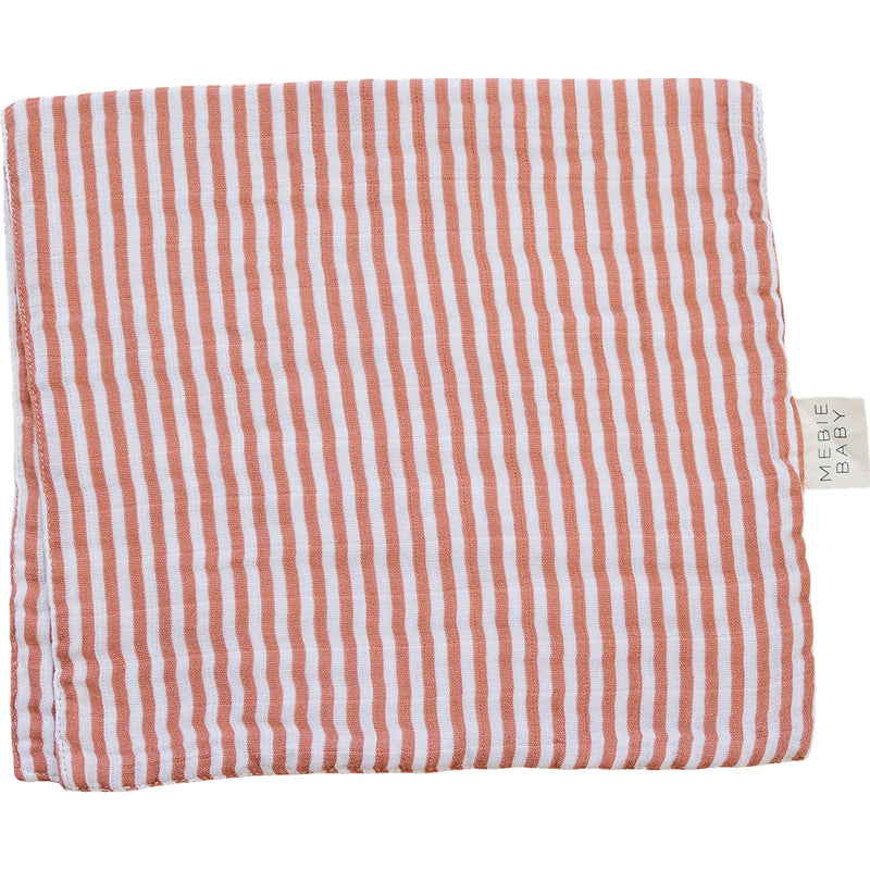 Mebie Baby Pink Stripes Muslin Burp Cloth offers soft and absorbent burp cloths for daily use.