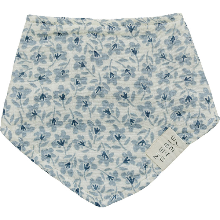 Mebie Baby Blue Blossom Classic Muslin Bib keeps babies clean with soft and absorbent baby bibs.