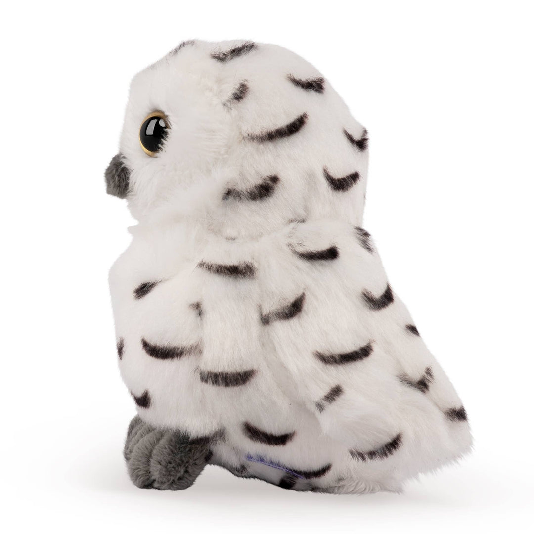 Keycraft Living Nature Smols Snowy Owl stuffed animal, soft, cuddly, and ideal for any nursery.