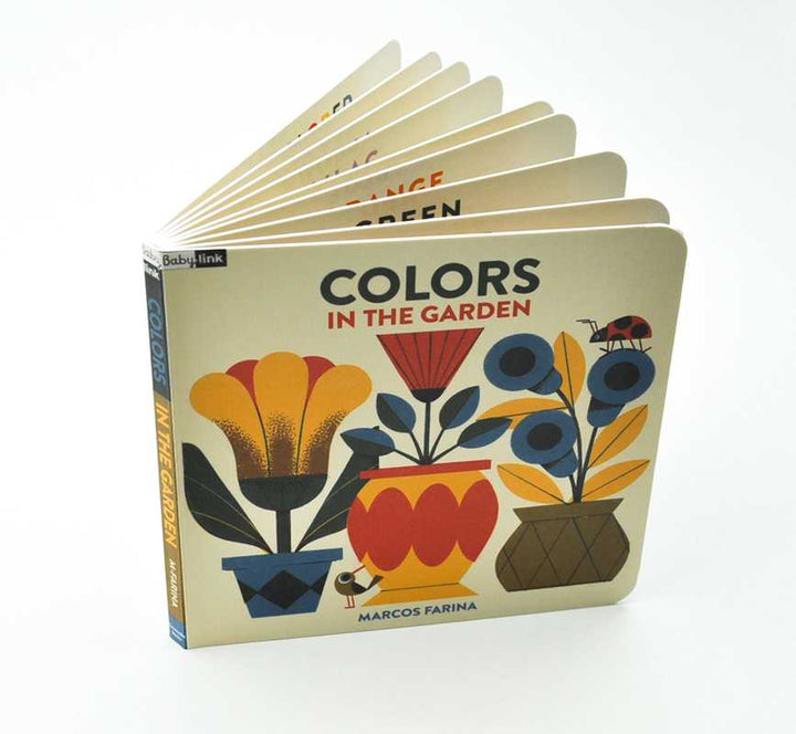 Retro-style plant illustration from Colors in the Garden toddler color learning book