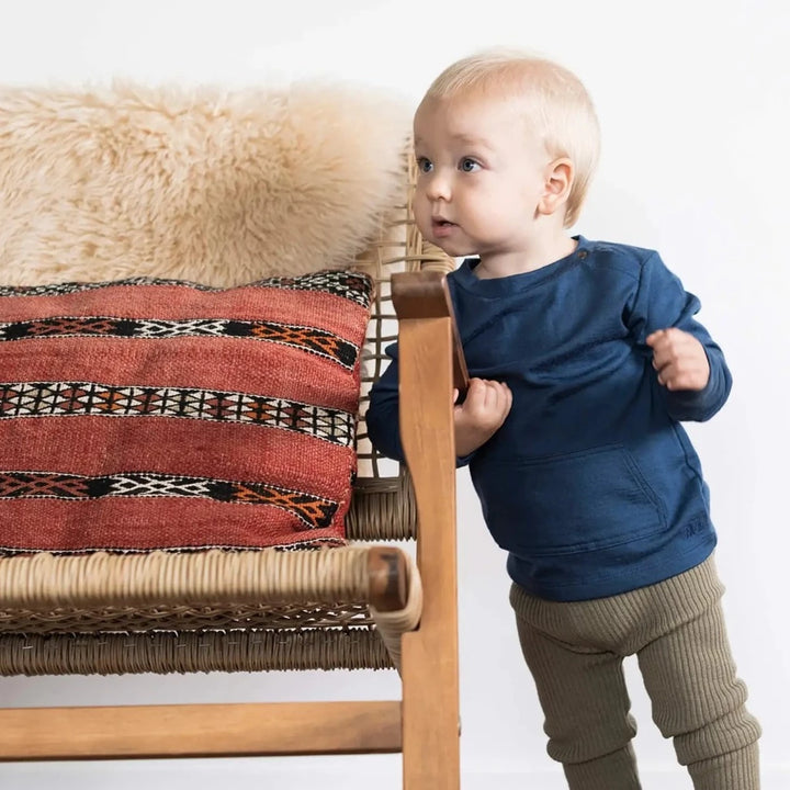 Nui Organics baby clothing Tihoi Merino Crew