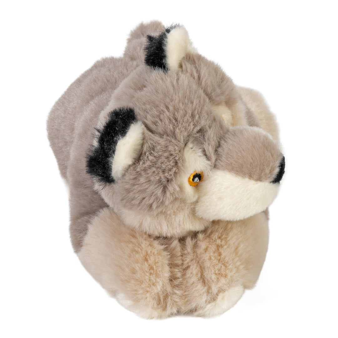 Eco-friendly mini wolf stuffed toy by Wild Republic Ecokins, a wolf lover gift and stocking stuffer