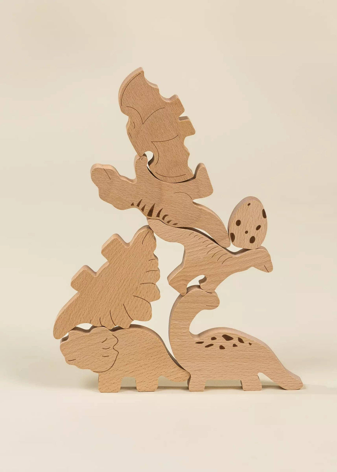 Meet playful dinos in the Coco Village Wooden Balance Puzzle | Dino in Multicolor, a fun and thoughtful Montessori toy.