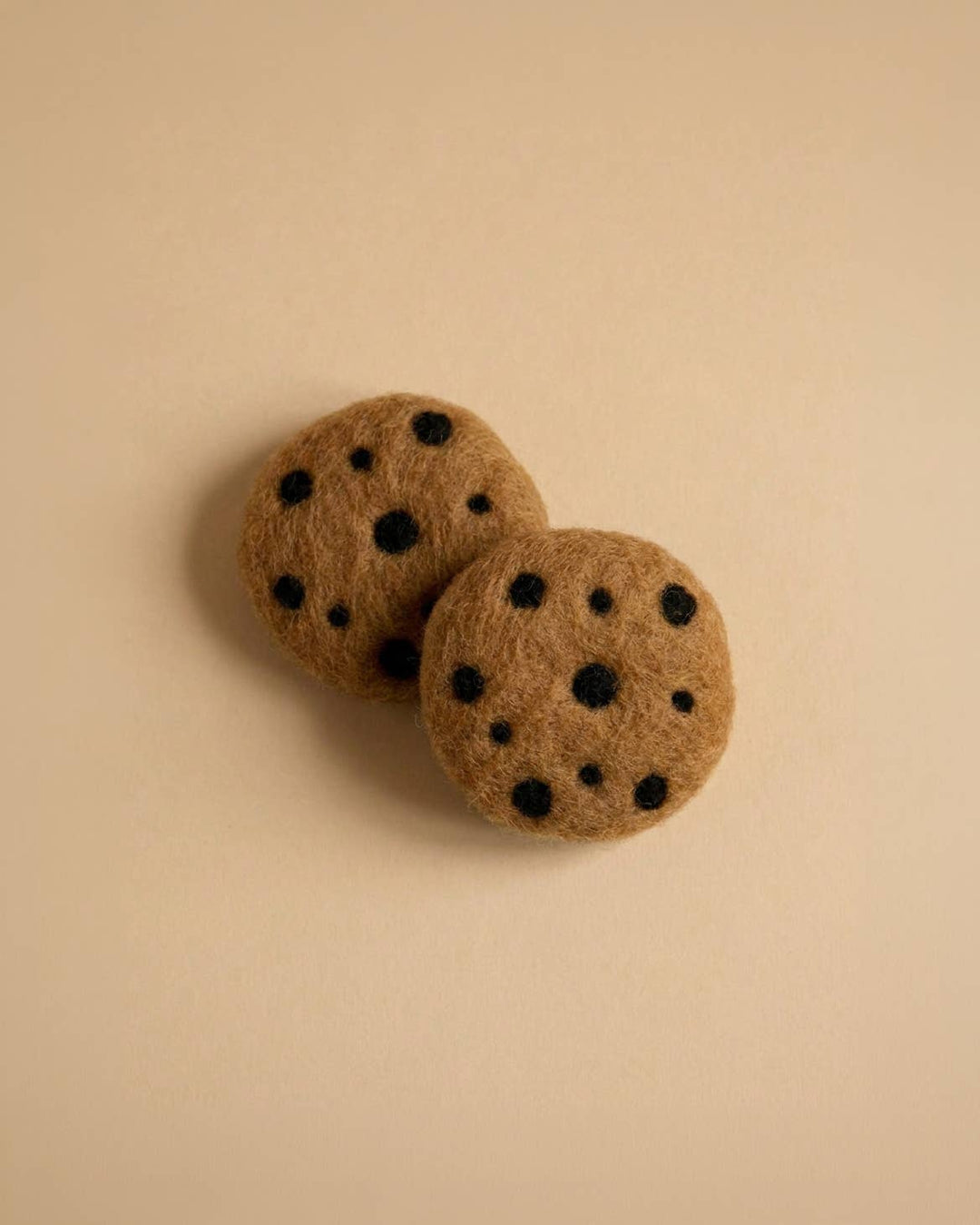 Kaddu Felt Chocolate Chip Cookie set of 3 handmade wool pretend play dessert