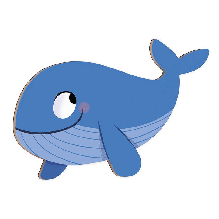 Best magnetic toys for kids: blue whale piece from Janod's Magneti'stories Seabed set