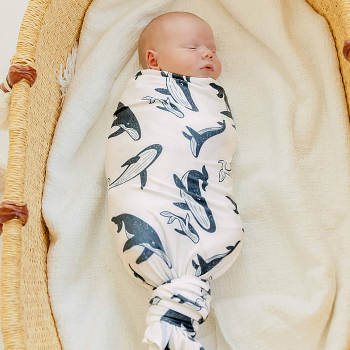 Copper Pearl Cove Knit Swaddle Blanket — soft newborn receiving blanket for baby