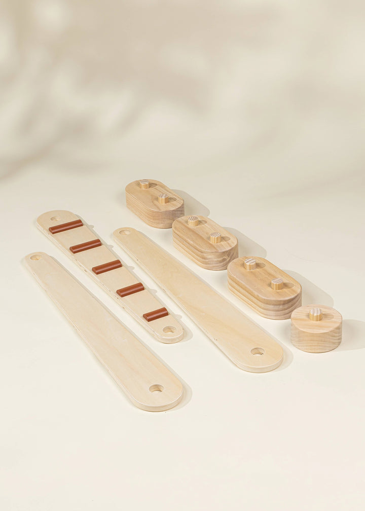 Enhance indoor activity with the Coco Village Wooden Balance Beams Set in Natural, a great choice for pretend play.