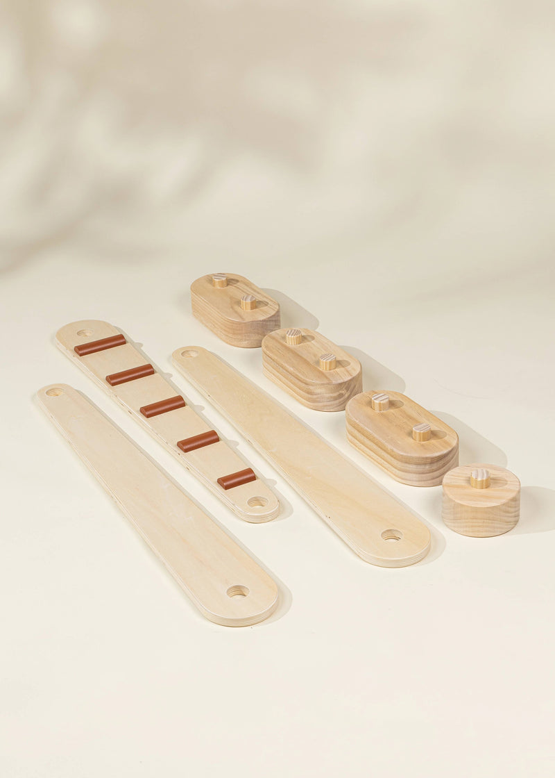 Enhance indoor activity with the Coco Village Wooden Balance Beams Set in Natural, a great choice for pretend play.