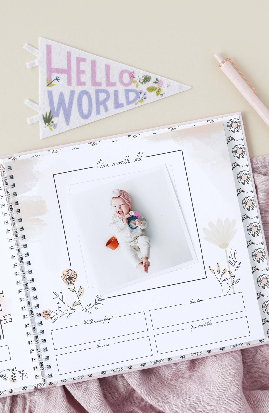 Luxury Baby Memory Book | Wildflower Meadow