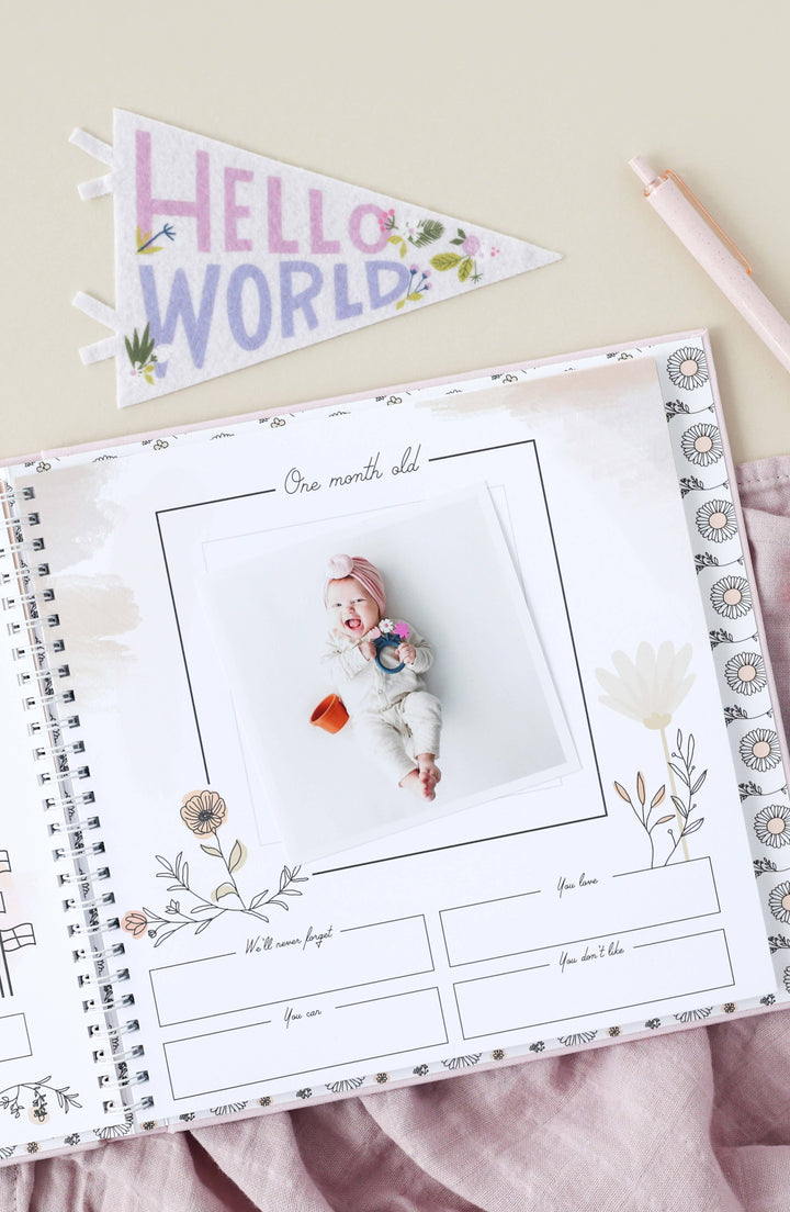 Luxury Baby Memory Book | Wildflower Meadow