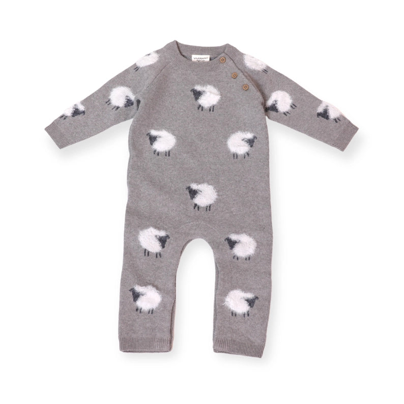 VIverano Organics baby onesie sweater furry sheep