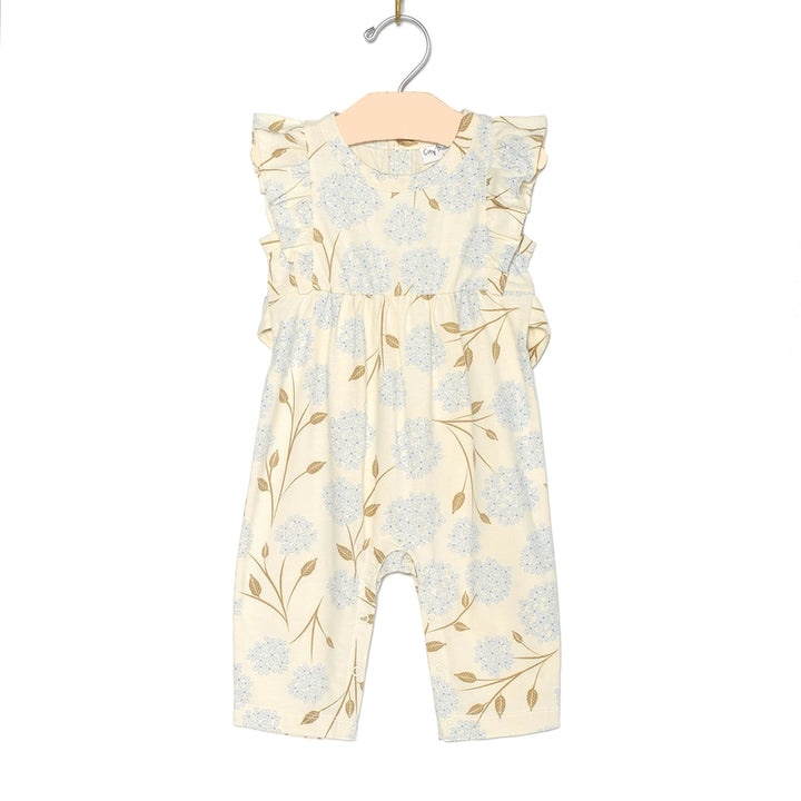 Hydrangea Flutter Long Romper onesies by City Mouse