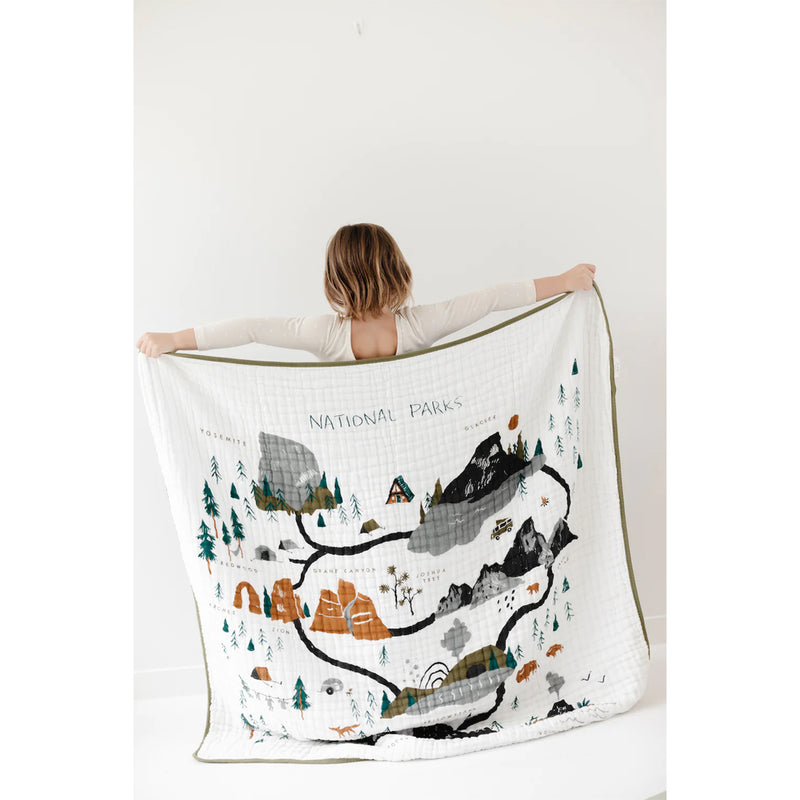 Clementine Kids National Parks muslin cotton blanket