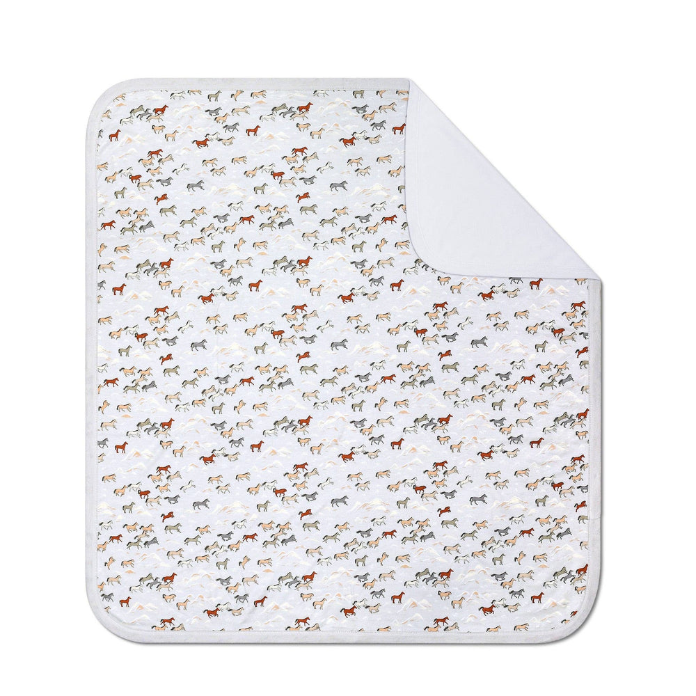 aple park wild horses bamboo baby blanket 