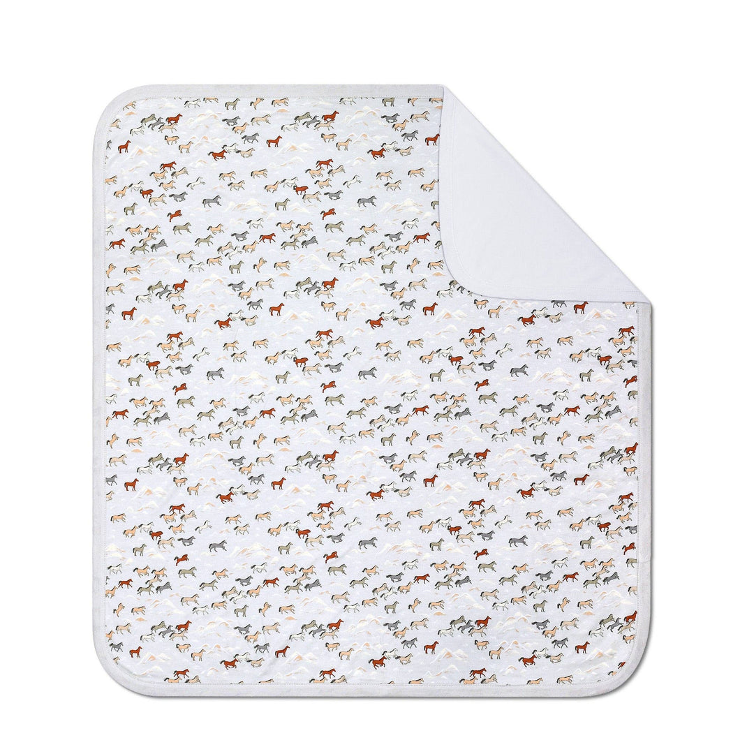aple park wild horses bamboo baby blanket 