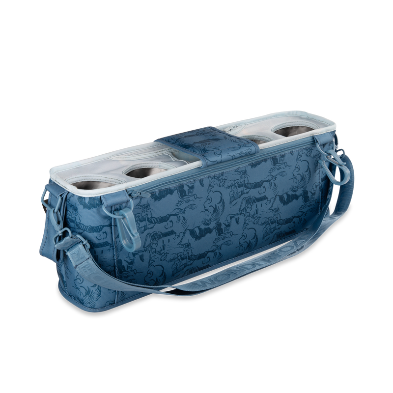 Wonderfold Parent Console in Van Gogh Landscape with Houses brings bold style and function to any toddler wagon stroller setup.