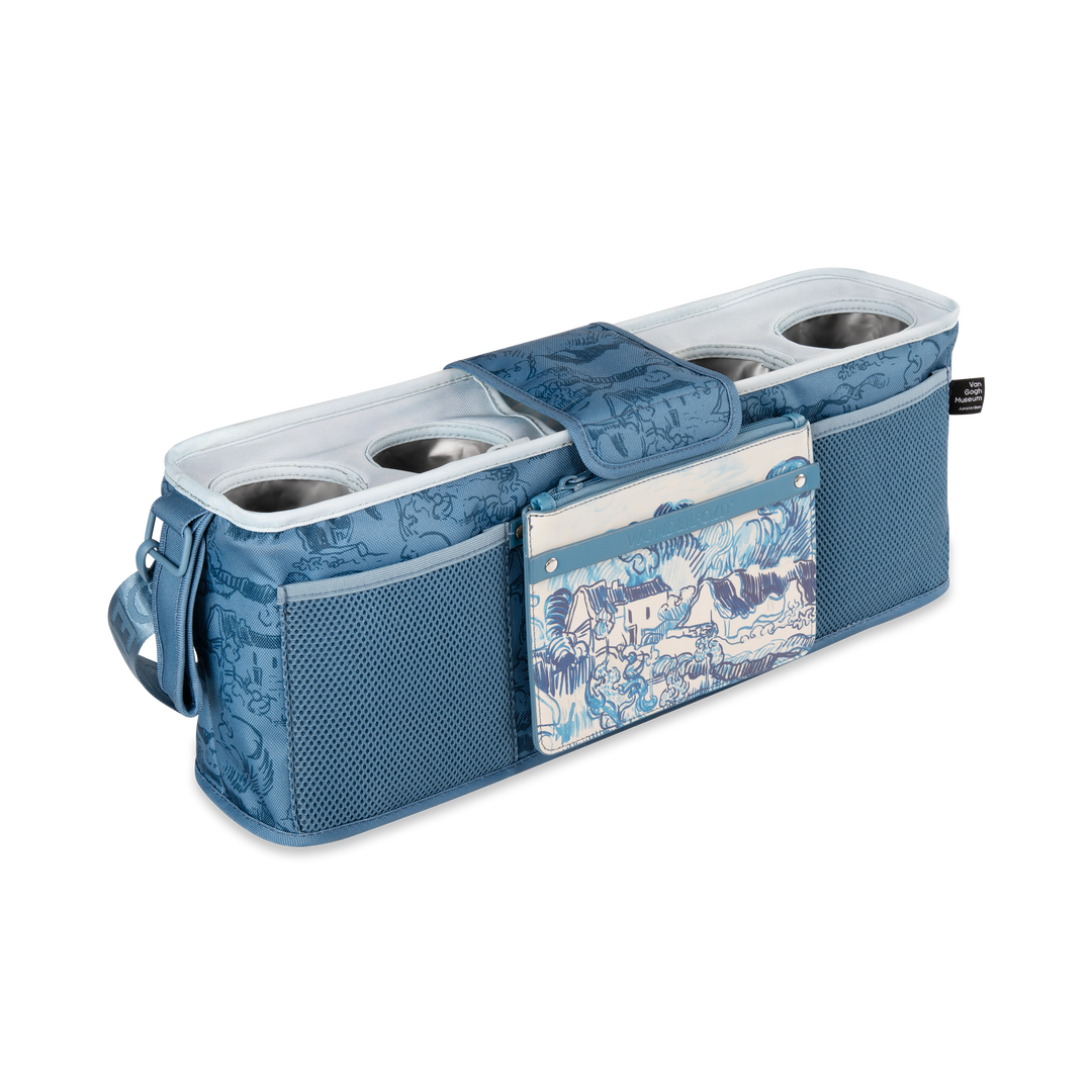 Van Gogh Landscape with Houses Wonderfold Parent Console with four cup holders makes every baby wagon stroller ride smoother and stylish.