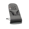 charcoal grey quilted baby seat bouncer, baby bjorn bouncer age