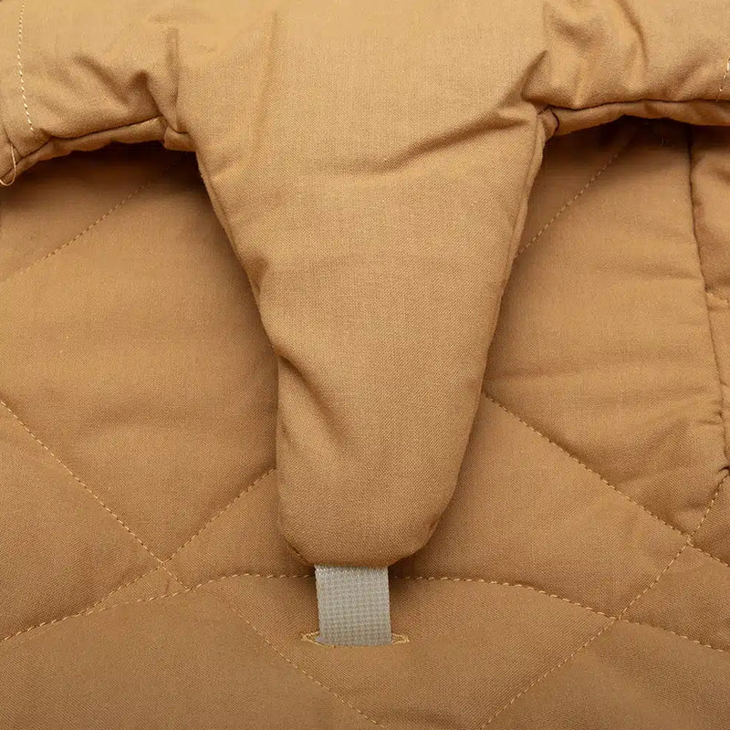 Lifestyle image of the Beech Wood Levo Rocker by Charlie Crane in mimosa, blending infant comfort with sustainable design