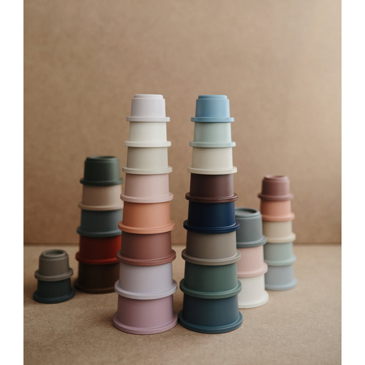 Mushie Cups Stacking Cup Toy Toys for Kids A collection of Mushie stacking cup toys designed for fun and learning