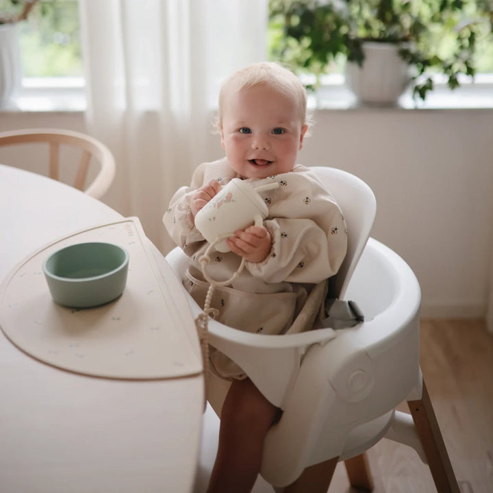 Mushy Bib with Bees designed for nature-loving babies who appreciate cute animal-inspired designs