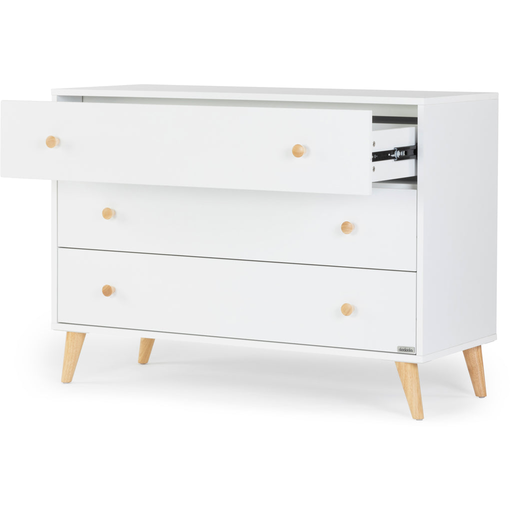 dadada White/Natural Austin dresser set nursery furniture