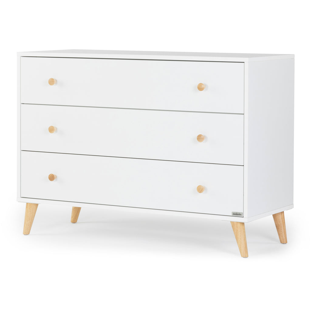 dadada austin 3-drawer dresser white/natural