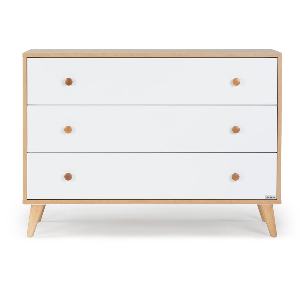 dadada Austin 3-drawer nursery dresser in White/Oak
