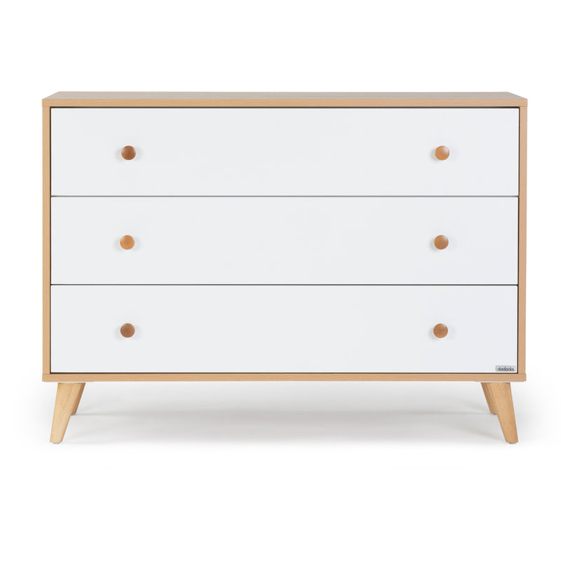 dadada Austin 3-drawer nursery dresser in White/Oak