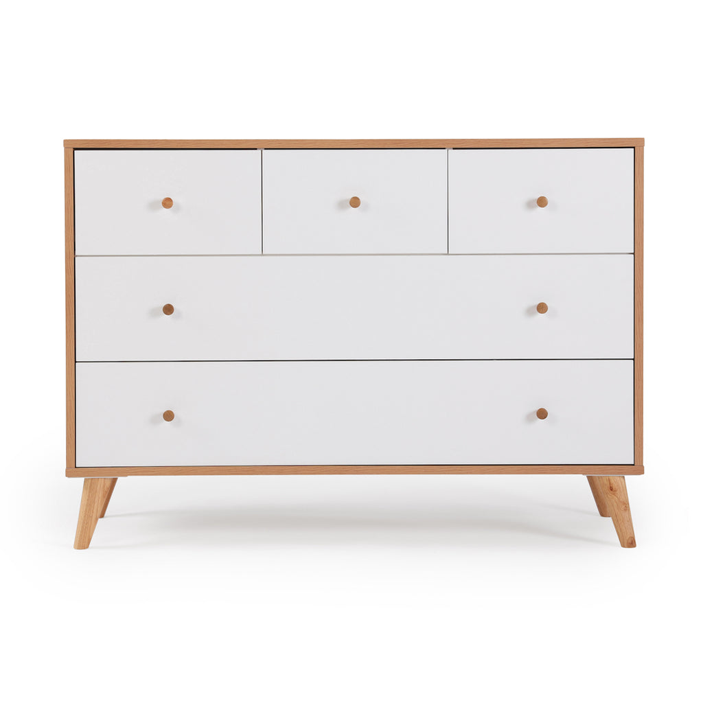 dadada White Austin 5-Drawer dresser for nursery