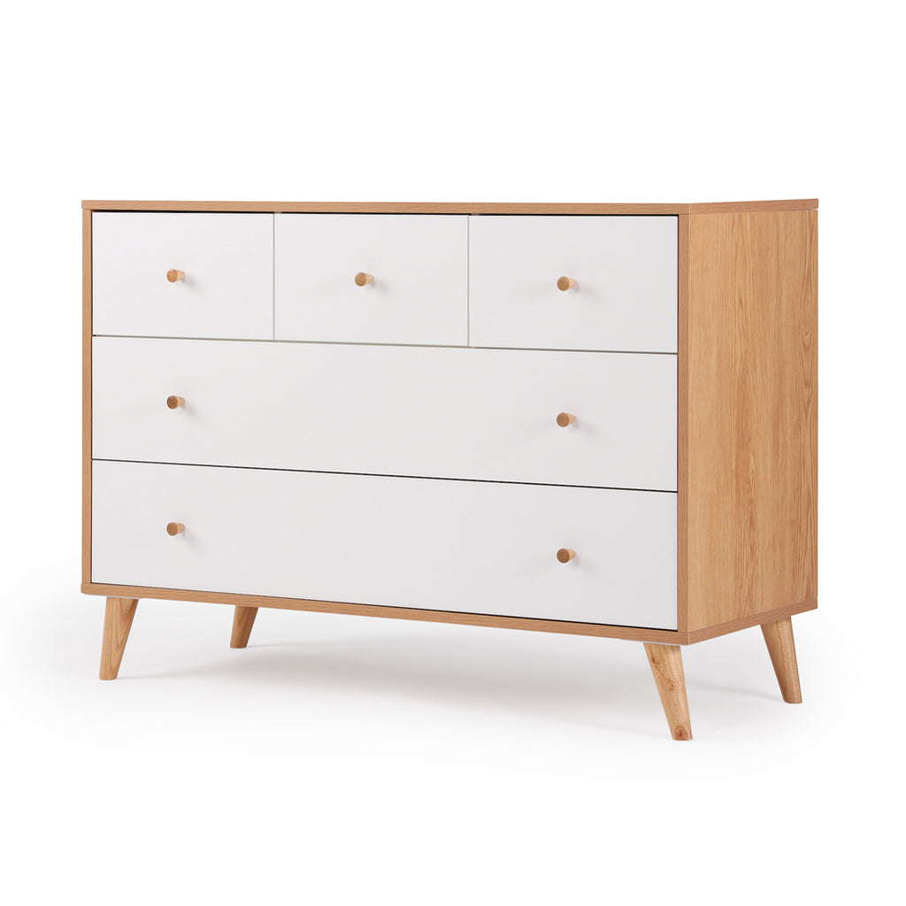 dadada Austin 5-Drawer white nursery dresser