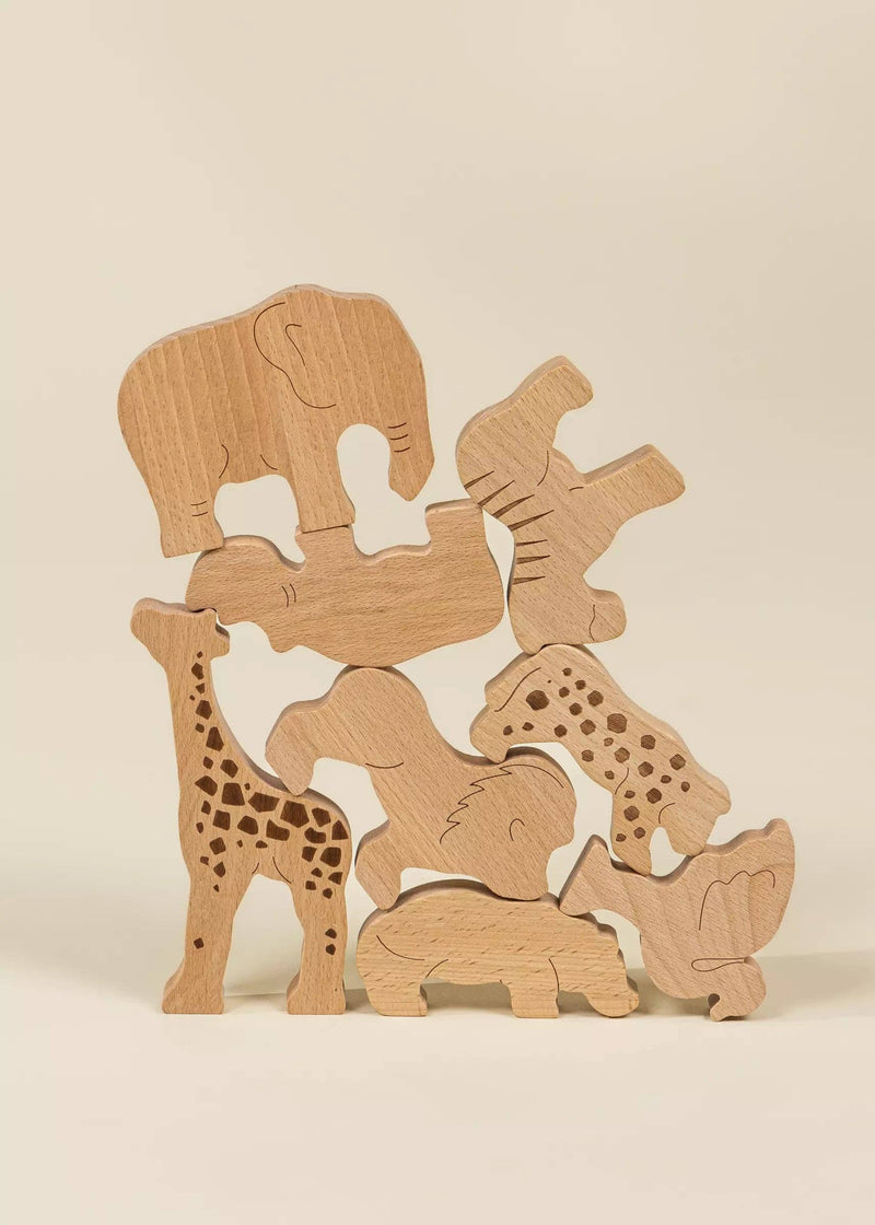 Explore savanna-themed fun with the Coco Village Wooden Balance Puzzle Savannah in Multicolor, a great choice for toddler toys.