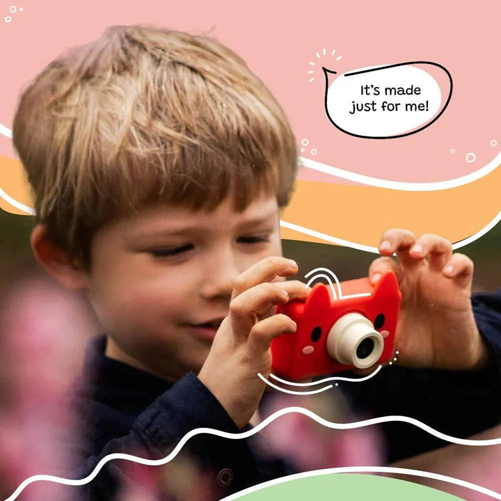 First camera for kids: kiimento Fox Digital Camera, rechargeable USB-C kids camera