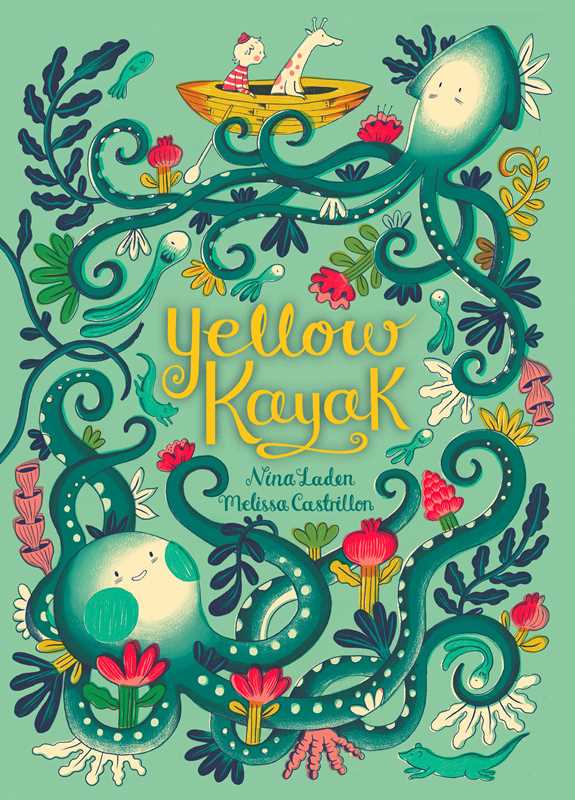 Yellow Kayak hardcover book cover by Simon & Schuster, a picture book about a boy's sea adventure