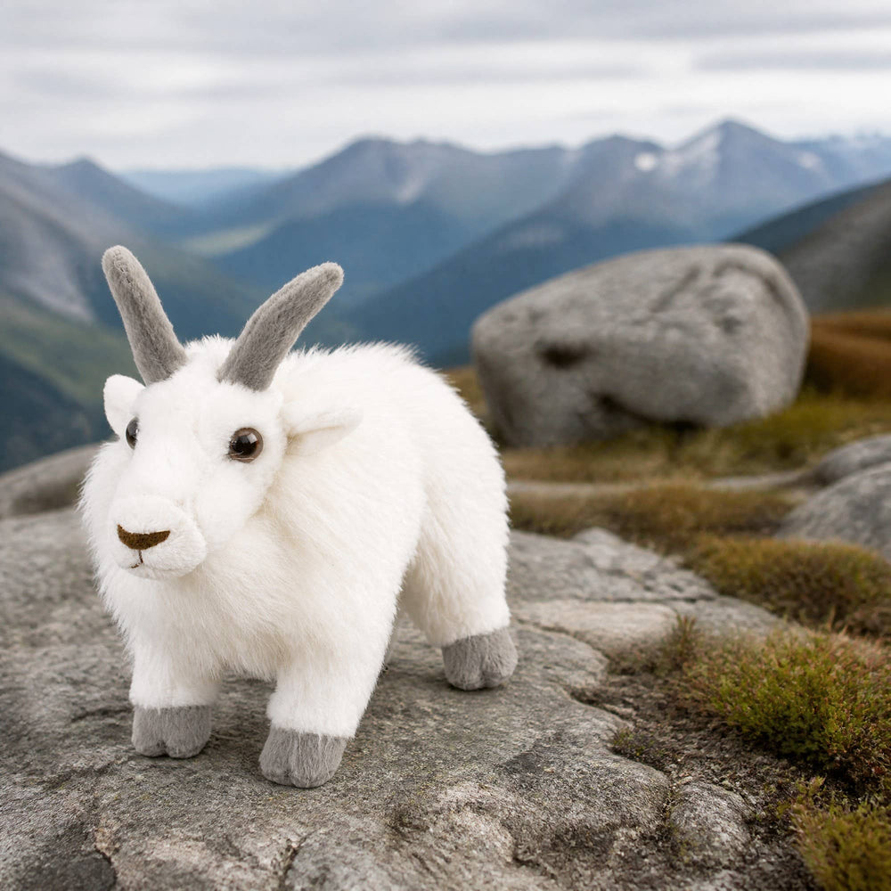 Cuddlekins Mini Mountain Goat by Wild Republic, a soft mountain goat plush for wildlife lovers