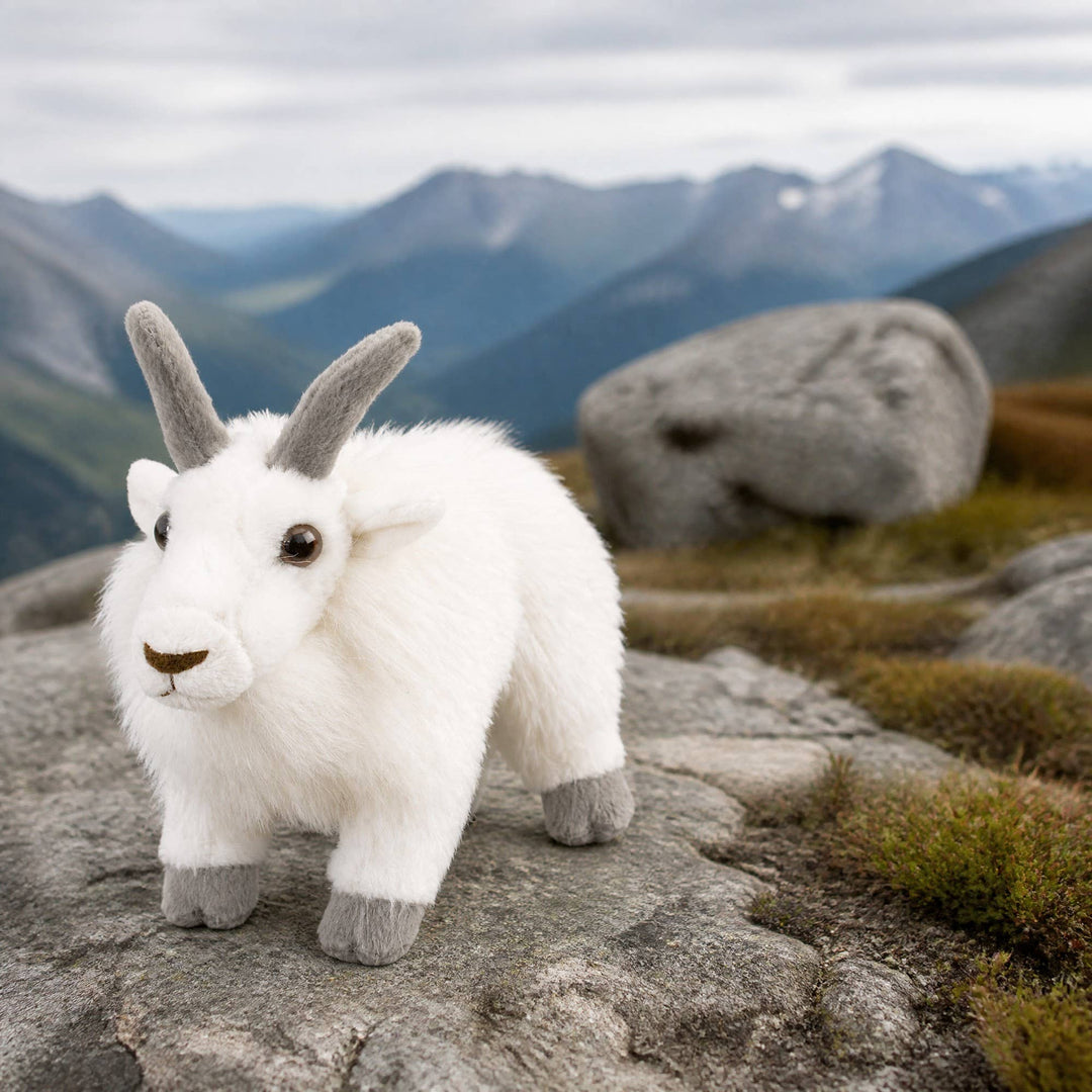 Cuddlekins Mini Mountain Goat by Wild Republic, a soft mountain goat plush for wildlife lovers