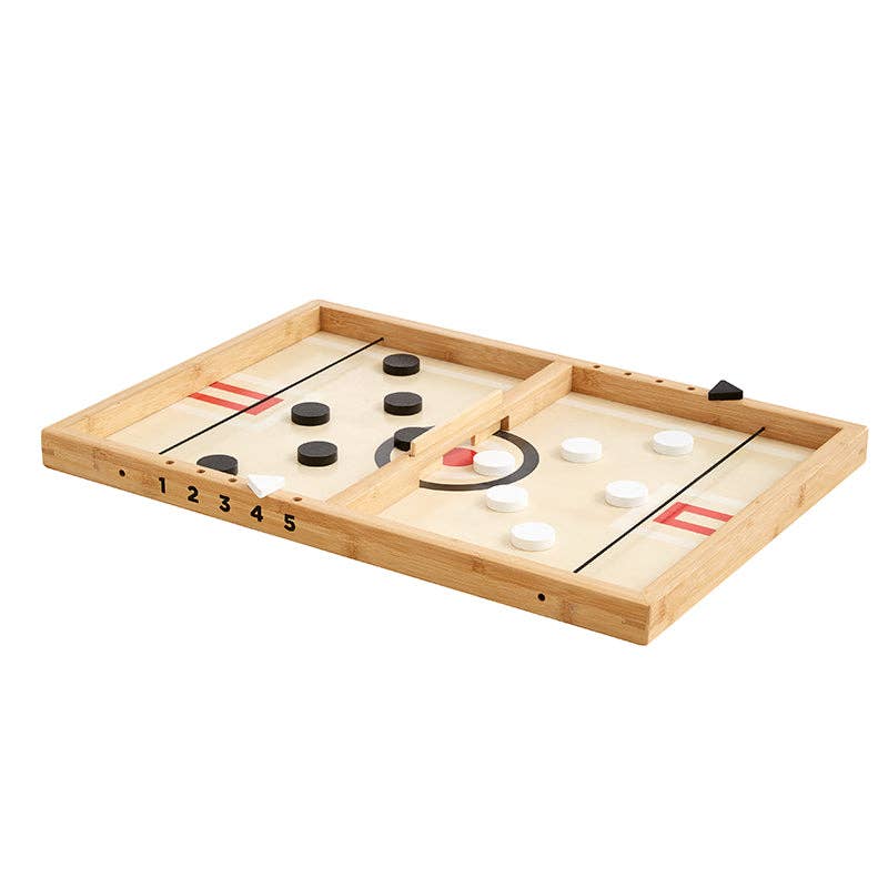 Wonder and Wise Sling a Ling Hockey Game tabletop hockey game for kids with pucks and center gate included