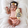 cuddle kin infant with stuffed animal bee