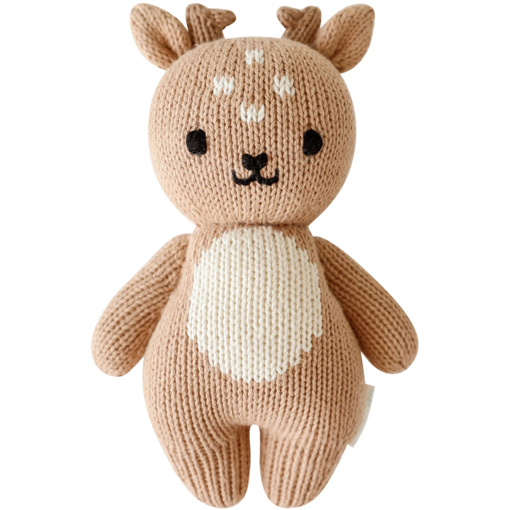 Cuddle + Kind Baby Animals fawn is a cozy and adorable stuffed toy for babies and toddlers.