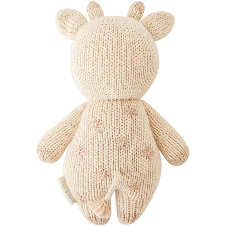 This hand-knit giraffe from Cuddle + Kind Baby Animals makes a timeless stuffed toy friend.