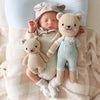 baby with teddy bear toy